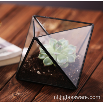 Handgemaakte hoge kwaliteit geometrische terrarium glazen container